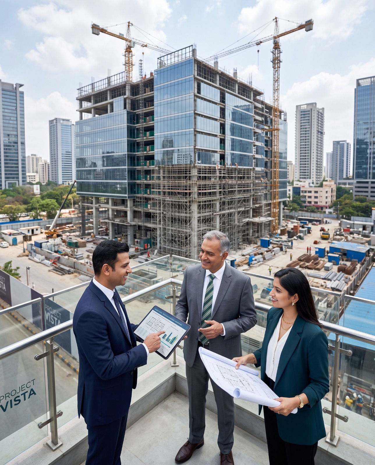 Modern construction project